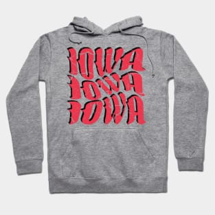 IOWA Vintage Typography Design V2 Hoodie